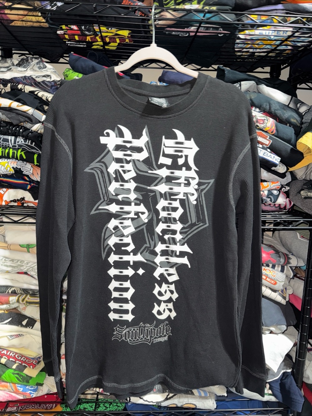 Y2K South Pole Rare “ Effortless Perfection” Longsleeve Thermal Shirt Xl